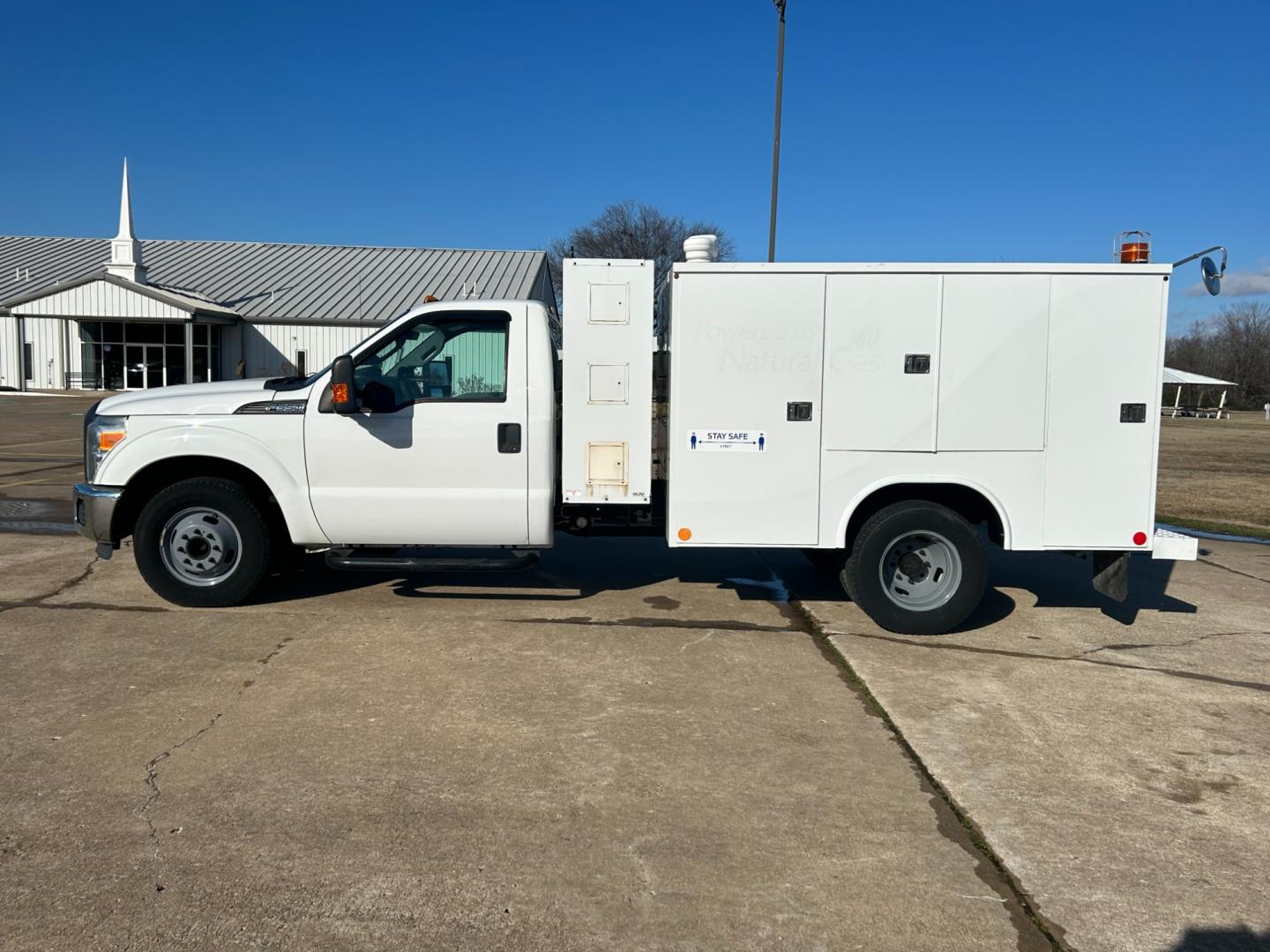 2012 White Ford F-350 SD XL DRW 2WD (1FDRF3G67CE) with an 6.2L V8 OHV 16V engine, 6-Speed Automatic transmission, located at 17760 Hwy 62, Morris, OK, 74445, (918) 733-4887, 35.609104, -95.877060 - Photo#7