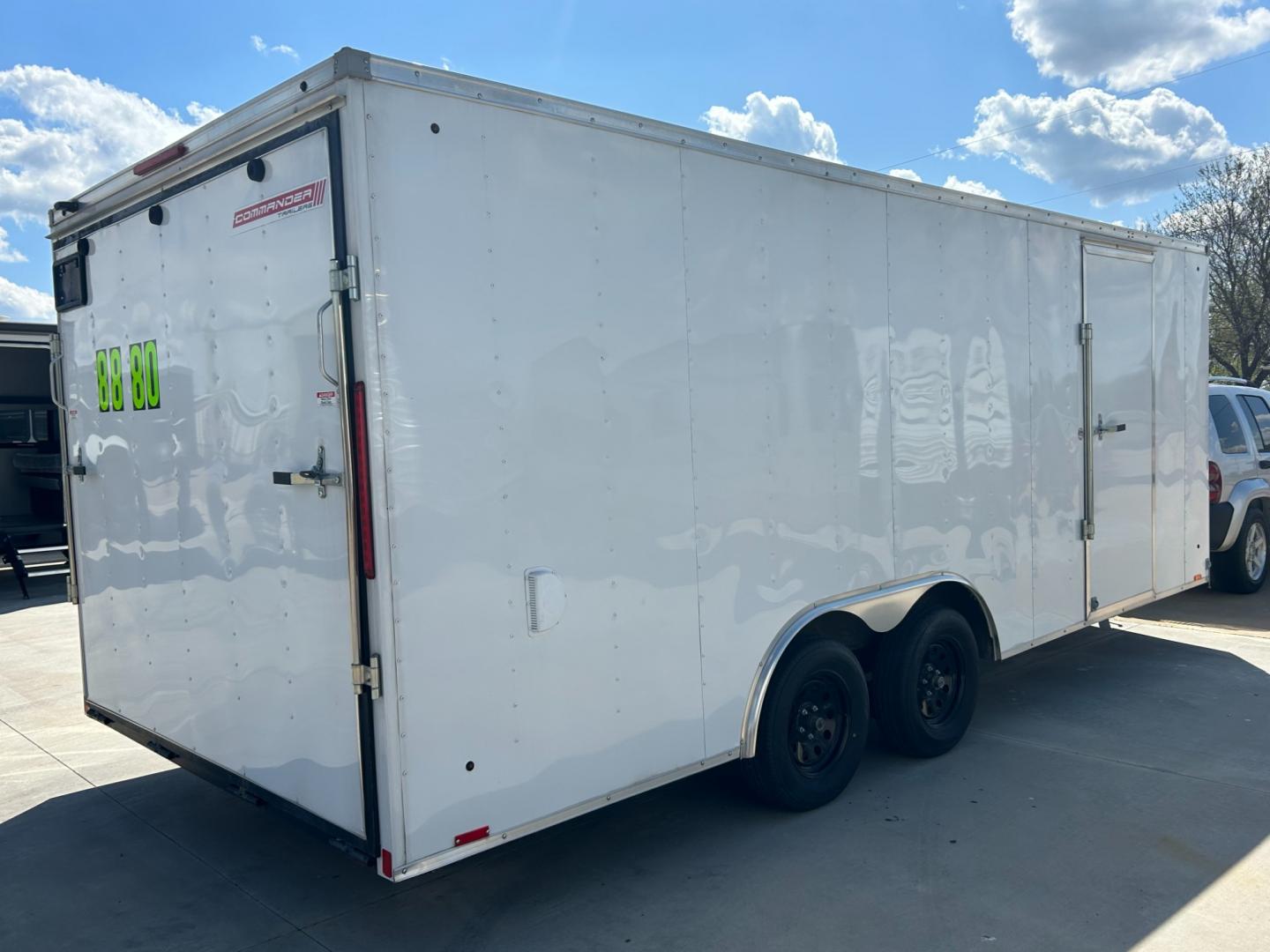 2019 White COMMANDER ENCLOSED TRAILER (53BBTEB28KA) , located at 17760 Hwy 62, Morris, OK, 74445, 35.609104, -95.877060 - 2019 COMMANDE ENCLOSED UTILTITY TRAILER 20X8 $8,880 CALL RUSS OR JONA AT 918-733-4887 - Photo#2