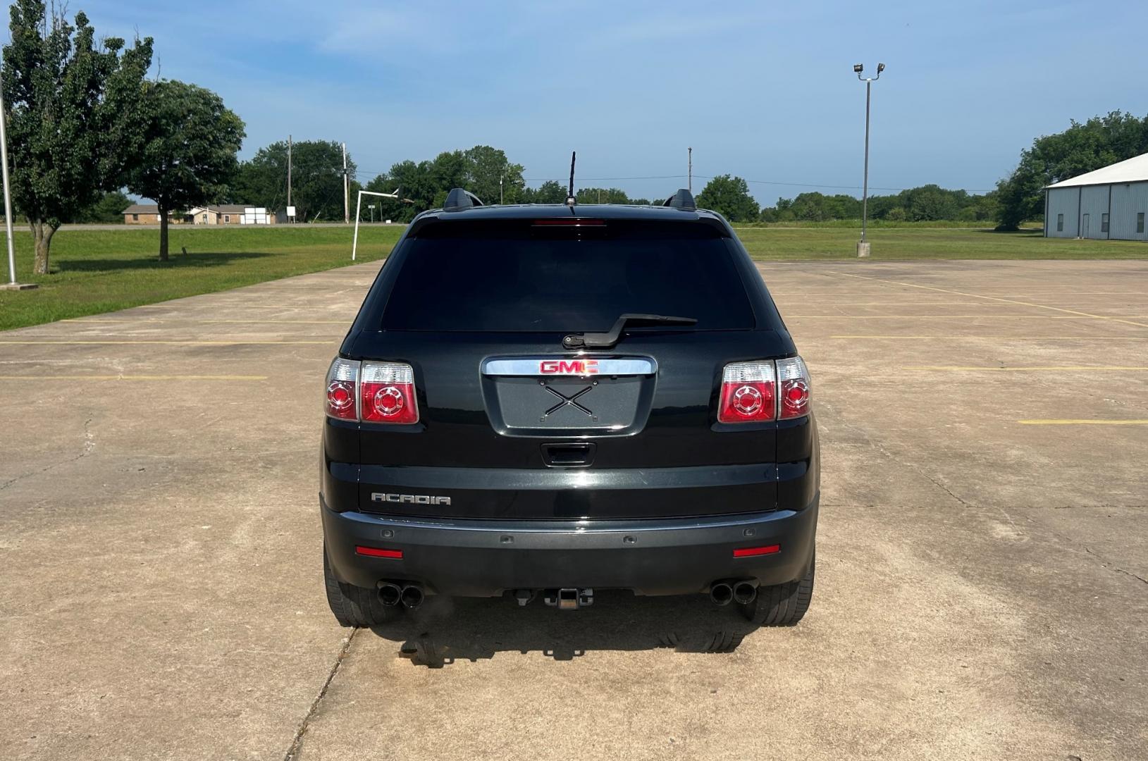 2012 BLACK GMC Acadia SLT-1 FWD (1GKKRRED3CJ) with an 3.6L V6 DOHC 24V engine, 6-Speed Automatic transmission, located at 17760 Hwy 62, Morris, OK, 74445, (918) 733-4887, 35.609104, -95.877060 - 2012 GMC ACADIA SLT-1 FWD FEATURES POWER WINDOWS, POWER LOCKS, POWER SEATS, POWER MIRRORS, CD PLAYER, AUXILLARY PORT, AM/FM STEREO, HEATED SEATS, CRUISE CONTROL, TRACTION CONTROL, BACKUP CAMERA. CLEAN TITLE WITH 136,854 MILES. MICHELIN 255/60R16 TIRES. *******DOES HAVE SCRATCHES AS SHOWN IN PICTURES - Photo#5