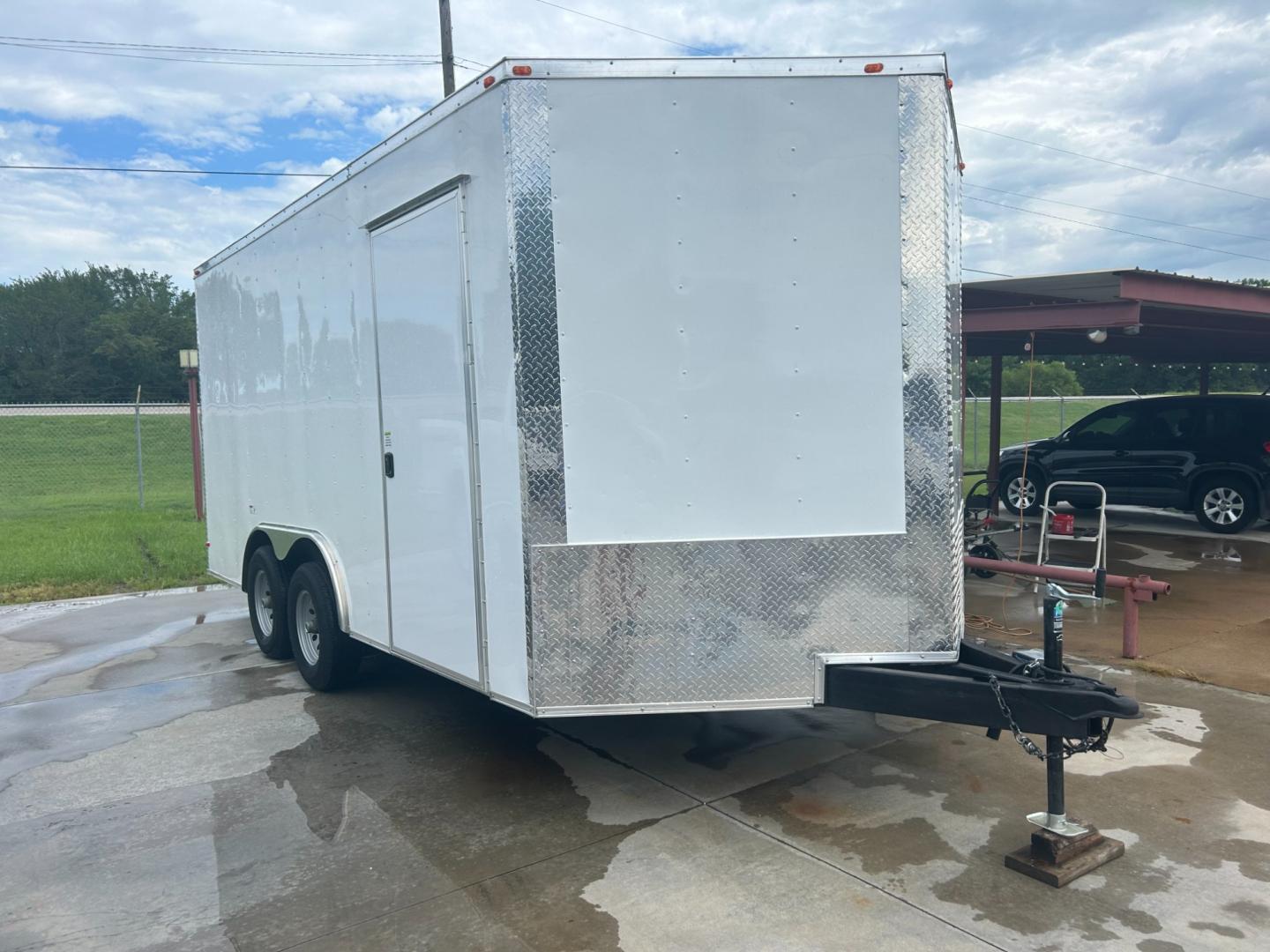 2023 White South Georgia Cargo ENCLOSED TRAILER (54GCC16T6P7) , located at 17760 Hwy 62, Morris, OK, 74445, 35.609104, -95.877060 - 2023 SOUTH GEORGIA ENCLOSED CARGO TRAILER 8.5X16, 2 DOME LIGHTS, 7 FT INTERIOR, NON-POWERED ROOF VENT, (4) FLOOR D-RINGS, 36IN RV STYLE DOOR WITH FLUSH LOCK. TITLE IN HAND. $8900 CALL RUSS OR JONA AT 918-733-4887 - Photo#0