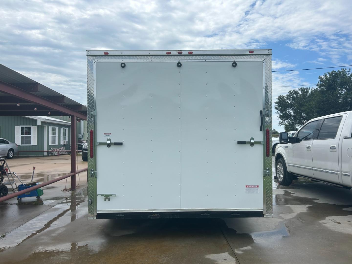 2023 White South Georgia Cargo ENCLOSED TRAILER (54GCC16T6P7) , located at 17760 Hwy 62, Morris, OK, 74445, 35.609104, -95.877060 - 2023 SOUTH GEORGIA ENCLOSED CARGO TRAILER 8.5X16, 2 DOME LIGHTS, 7 FT INTERIOR, NON-POWERED ROOF VENT, (4) FLOOR D-RINGS, 36IN RV STYLE DOOR WITH FLUSH LOCK. TITLE IN HAND. $8900 CALL RUSS OR JONA AT 918-733-4887 - Photo#2