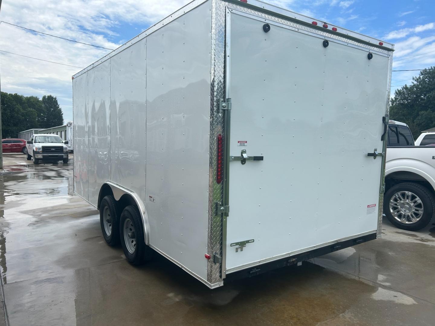 2023 White South Georgia Cargo ENCLOSED TRAILER (54GCC16T6P7) , located at 17760 Hwy 62, Morris, OK, 74445, 35.609104, -95.877060 - 2023 SOUTH GEORGIA ENCLOSED CARGO TRAILER 8.5X16, 2 DOME LIGHTS, 7 FT INTERIOR, NON-POWERED ROOF VENT, (4) FLOOR D-RINGS, 36IN RV STYLE DOOR WITH FLUSH LOCK. TITLE IN HAND. $8900 CALL RUSS OR JONA AT 918-733-4887 - Photo#3