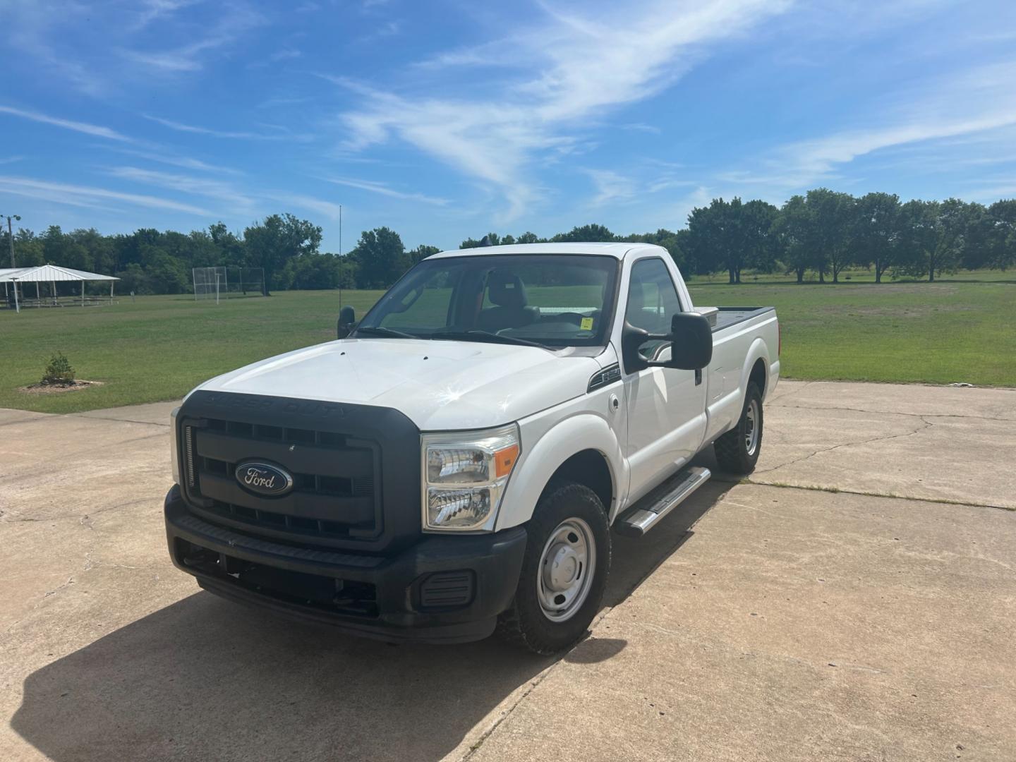 2013 White /GRAY Ford F250 SUPER DUTY 2WD (1FTB2A66DEB) with an 6.2L V8 engine, AUTOMATIC transmission, located at 17760 Hwy 62, Morris, OK, 74445, (918) 733-4887, 35.609104, -95.877060 - 2013 F250 SUPER DUTY IS A DEDICATED CNG. THIS TRUCK HAS A 6.2L V8 ENGINE, FEATURES MANUAL SEAT, MANUAL WINDOWS, MANUAL LOCKS, MANUAL MIRRORS, AM FM RADIO, FACTORY TRAILER BREAKS, TRACTION CONTROL, AND TRAILER HITCH. CLEAN TITLE, 73,260 MILES, FIRESTONE 245/75R17 TIRES. $12,900 CALL RUSS OR JONA AT - Photo#0