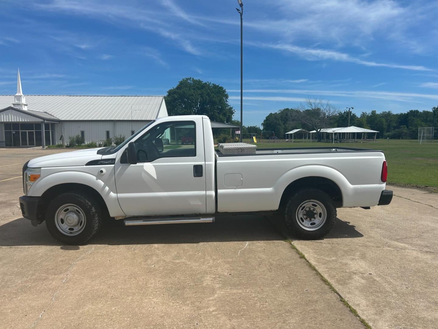 2013 White /GRAY Ford F250 SUPER DUTY 2WD (1FTB2A66DEB) with an 6.2L V8 engine, AUTOMATIC transmission, located at 17760 Hwy 62, Morris, OK, 74445, (918) 733-4887, 35.609104, -95.877060 - 2013 F250 SUPER DUTY IS A DEDICATED CNG. THIS TRUCK HAS A 6.2L V8 ENGINE, FEATURES MANUAL SEAT, MANUAL WINDOWS, MANUAL LOCKS, MANUAL MIRRORS, AM FM RADIO, FACTORY TRAILER BREAKS, TRACTION CONTROL, AND TRAILER HITCH. CLEAN TITLE, 73,260 MILES, FIRESTONE 245/75R17 TIRES. $12,900 CALL RUSS OR JONA AT - Photo#7