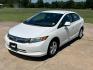 2012 White /GRAY Honda Civic NATURAL GAS (19XFB5F55CE) with an 1.8L engine, AUTOMATIC transmission, located at 17760 Hwy 62, Morris, OK, 74445, (918) 733-4887, 35.609104, -95.877060 - Photo#0