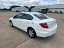 2012 White /Gray Honda Civic CNG Sedan 5-Speed AT (19XFB5F58CE) with an 1.8L L4 SOHC 16V CNG engine, 5-Speed Automatic transmission, located at 17760 Hwy 62, Morris, OK, 74445, (918) 733-4887, 35.609104, -95.877060 - 2012 HONDA CIVIC DEDICATED CNG (COMPRESSED NATURAL GAS) HAS A 1.8L 4 CYLINDER ENGINE AND IS 2WD FEATURES KEYLESS ENTRY, MANUAL SEATS, CLOTH INTERIOR, AM/FM RADIO WITH CD PLAYER, AUXILIARY PORT, USB PORT, POWER WINDOWS, POWER LOCKS, POWER MIRROR, MULTI FUNCTION STEERING WHEEL, HAND FREE CALLING, CRUI - Photo#6