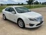 2010 White /TAN Ford Fusion SEL (3FAHP0JA5AR) with an 2.5L L4 DOHC 16V engine, AUTOMATIC transmission, located at 17760 Hwy 62, Morris, OK, 74445, (918) 733-4887, 35.609104, -95.877060 - Photo#2