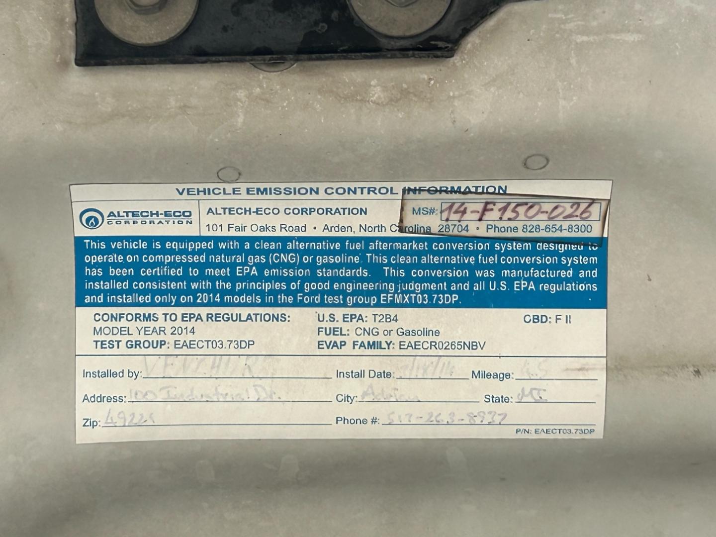 2014 White /Gray Ford F-150 XL (1FTMF1CM3EK) with an 3.6L V6 engine, AUTOMATIC transmission, located at 17760 Hwy 62, Morris, OK, 74445, (918) 733-4887, 35.609104, -95.877060 - Photo#18