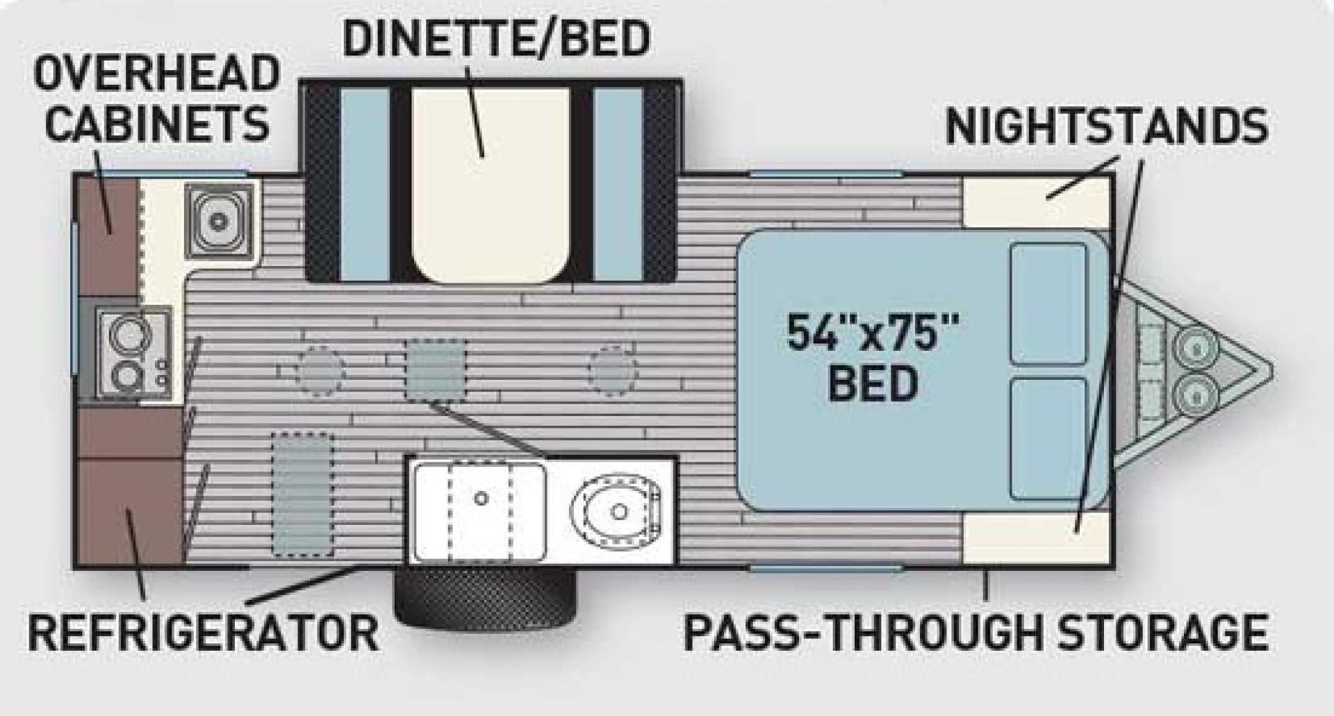 2018 White Travel Lite, Inc Unknown F22RK (55MT1KL17JP) , located at 17760 Hwy 62, Morris, OK, 74445, 35.609104, -95.877060 - WE HAVE THE PERFECT CAMPER FOR A GETAWAY TRIP. ITS A 2018 TRAVEL LITE FALCON 21FT. IT FEATURES A BOOTH STYLE DINETTE DROPS DOWN FOR ADDITIONAL SLEEPING AND STORAGE UNDERNEATH, QUEEN SIZED BED, SHIRT CLOSET, AM/FM RADIO WITH DVD PLAYER, 2 BURNER STOVE WITH STORAGE, (NO OVEN), OVERHEAD MICROWAVE, MID- - Photo#22