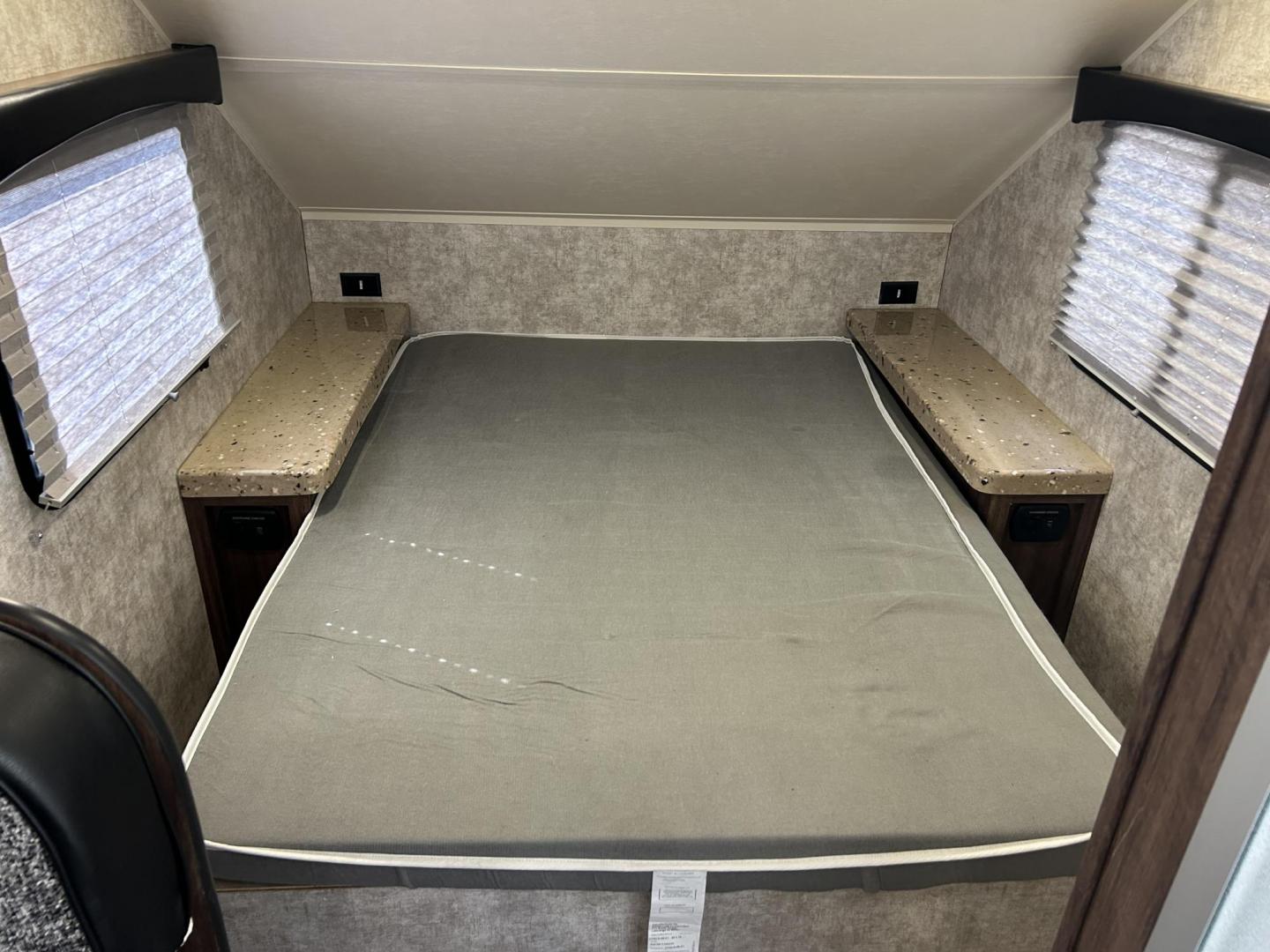 2018 White Travel Lite, Inc Unknown F22RK (55MT1KL17JP) , located at 17760 Hwy 62, Morris, OK, 74445, 35.609104, -95.877060 - WE HAVE THE PERFECT CAMPER FOR A GETAWAY TRIP. ITS A 2018 TRAVEL LITE FALCON 21FT. IT FEATURES A BOOTH STYLE DINETTE DROPS DOWN FOR ADDITIONAL SLEEPING AND STORAGE UNDERNEATH, QUEEN SIZED BED, SHIRT CLOSET, AM/FM RADIO WITH DVD PLAYER, 2 BURNER STOVE WITH STORAGE, (NO OVEN), OVERHEAD MICROWAVE, MID- - Photo#9