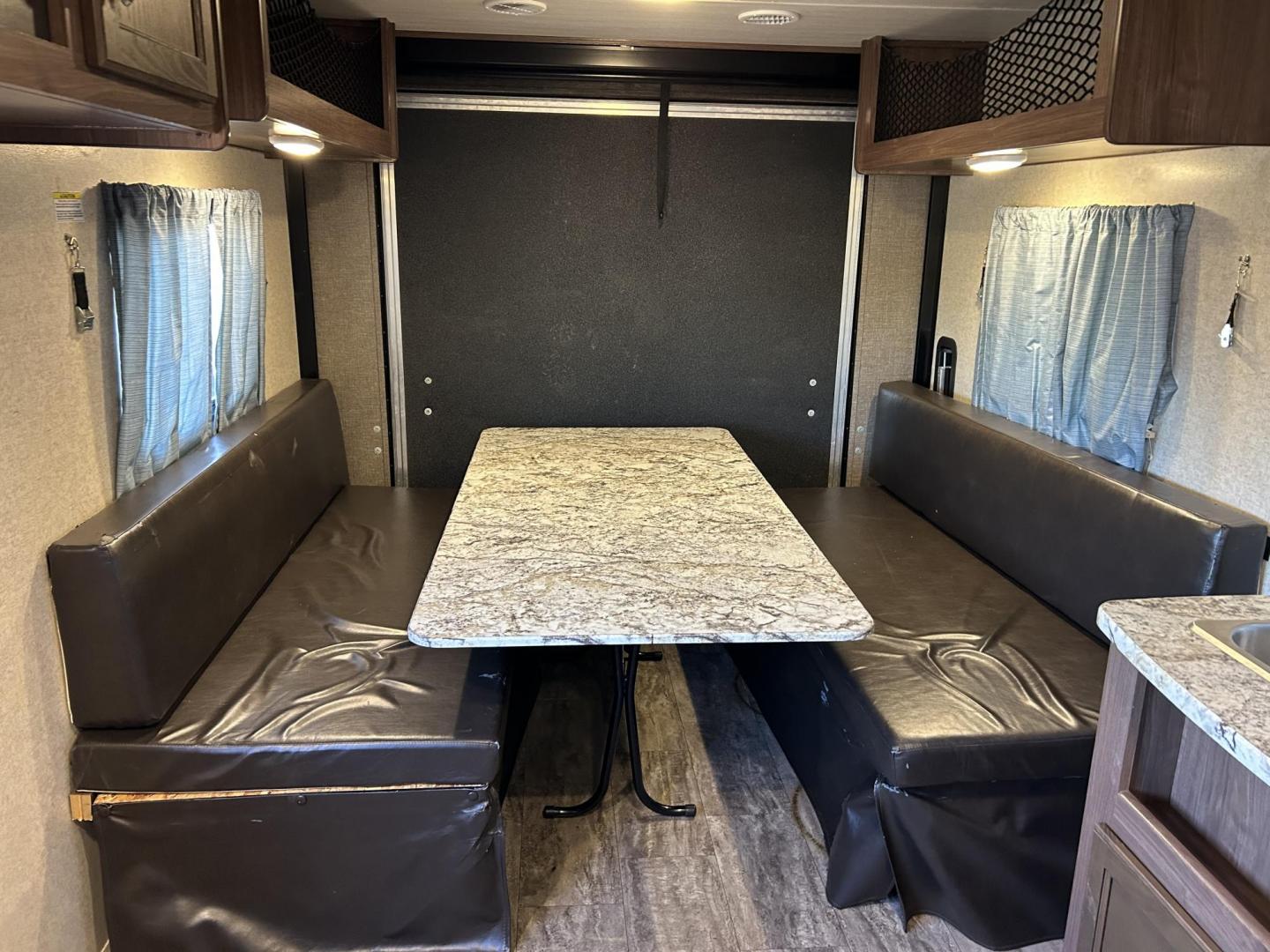 2017 White /TAN HEARTLAND TRAIL RUNNER TOY HAULER 26TH (5SFEB3027HE) , located at 17760 Hwy 62, Morris, OK, 74445, 35.609104, -95.877060 - WE HAVE THE PERFECT CAMPER FOR YOU TO CAMP AND HAUL YOUR TOYS IN. THIS IS A 2017 HEARTLAND TRAIL RUNNER OVERALL 30FT. IT FEATURES 17FT POWER AWNING, POWER JACK STABILIZERS, AMFM BLUETOOTH RADIO. IN THE FRONT YOU HAVE A QUEEN SIZED BED WITH STORAGE UNDERNEATH, OVERHEAD STORAGE, 2 WARDROBE CLOSETS, CO - Photo#20