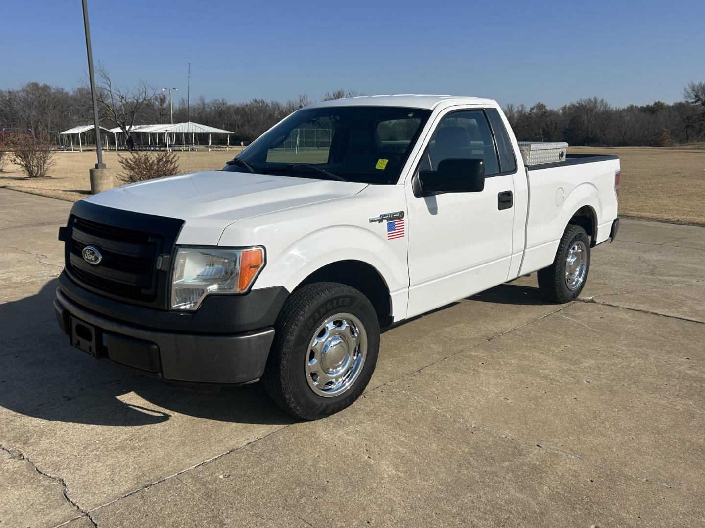 2014 White /Gray Ford F-150 STX 6.5-ft. Bed 2WD (1FTMF1CM8EK) with an 3.7L V6 DOHC 24V engine, 6-Speed Automatic transmission, located at 17760 Hwy 62, Morris, OK, 74445, (918) 733-4887, 35.609104, -95.877060 - 2014 FORD F-150 XL 6.5-ft. BED HAS A 3.7L V6 ENGINGE, 2WD BI-FUEL (RUNS ON BOTH CNG OR GASOLINE) FEATURES MANUAL WINDOWS, MANUAL LOCKS, MANUAL MIRRORS, AM/FM STEREO, LEATHER INTERIOR, CRUISE CONTROL, TRACTION CONTROL, TRACTION CONTROL. IT RUNS ON CNG (COMPRESSED NATURAL GAS) OR GASOLINE. A PREMIER A - Photo#0