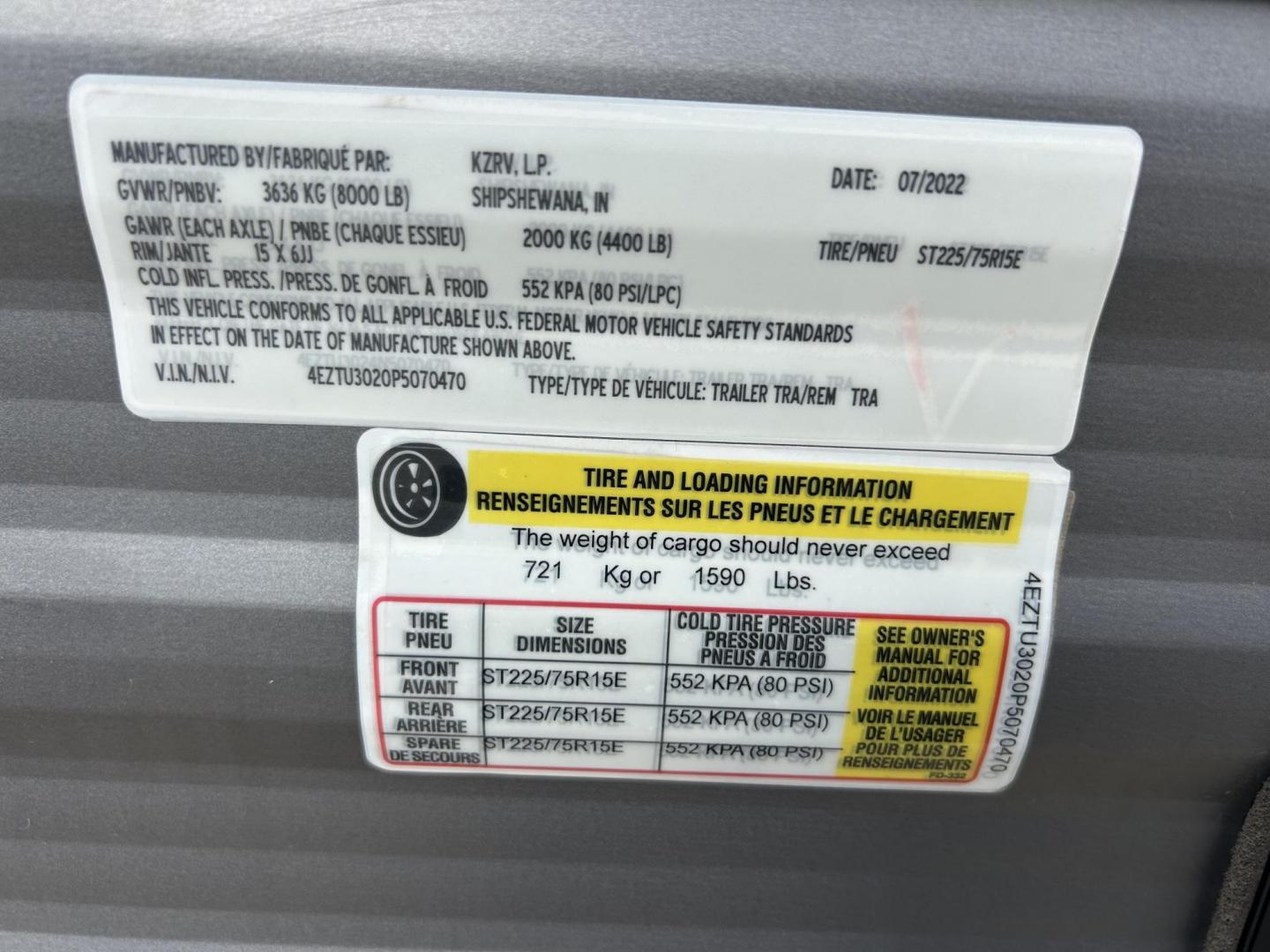 2023 Silver /TAN KZ SPORTSMAN 301BHKSE (4EZTU3020P5) , located at 17760 Hwy 62, Morris, OK, 74445, 35.609104, -95.877060 - HERE IS THE RIGHT CAMPER FOR YOU AND YOUR FAMILY. A 2023 SPORTSMAN KZ 33FT OVERALL (NEVER USED) WITH A 16FT POWER AWNING. IN THE FRONT OF THE CAMPER IS THE MASTER BEDROOM WITH QUEEN SIZE BED, OVERHEAD SHELF, AND 2 WARDROBE CLOSETS. IN THE LIVING/KITCHEN AREA YOU HAVE AN ENTERTAMENT CENTER WITH SOUND - Photo#33