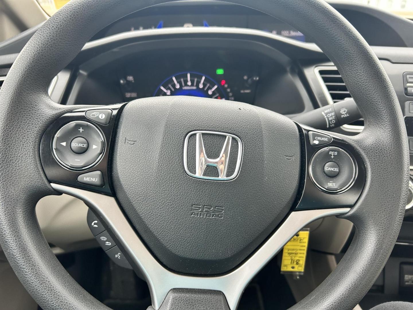 2013 White /Gray Honda Civic CNG Sedan 5-Speed AT (19XFB5F52DE) with an 1.8L L4 SOHC 16V CNG engine, 5A transmission, located at 17760 Hwy 62, Morris, OK, 74445, (918) 733-4887, 35.609104, -95.877060 - 2013 HONDA CIVIC DEDICATED CNG (RUNS ONLY ON COMPRESSED NATURAL GAS) HAS A 1.8L 4 CYLINDER ENGINE AND IS 2WD. FEATURES MANUAL SEATS, POWER LOCKS, POWER MIRRORS, POWER WINDOWS. HAS AM/FM RADIO, CD PLAYER, AUX PORT, USB PORT, CRUISE CONTROL, MULTI-FUNCTION STEERING WHEEL CONTROL, TRACTION CONTROL AND - Photo#13