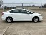 2013 White /Gray Honda Civic CNG Sedan 5-Speed AT (19XFB5F52DE) with an 1.8L L4 SOHC 16V CNG engine, 5A transmission, located at 17760 Hwy 62, Morris, OK, 74445, (918) 733-4887, 35.609104, -95.877060 - 2013 HONDA CIVIC DEDICATED CNG (RUNS ONLY ON COMPRESSED NATURAL GAS) HAS A 1.8L 4 CYLINDER ENGINE AND IS 2WD. FEATURES MANUAL SEATS, POWER LOCKS, POWER MIRRORS, POWER WINDOWS. HAS AM/FM RADIO, CD PLAYER, AUX PORT, USB PORT, CRUISE CONTROL, MULTI-FUNCTION STEERING WHEEL CONTROL, TRACTION CONTROL AND - Photo#4