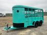 2024 TURQUOISE GOODGUYS RANCHER SERIES (7TTBL1420ST) , located at 17760 Hwy 62, Morris, OK, 74445, 35.609104, -95.877060 - 2024 GOODGUYS TRAILER 5X14FT RANCHER SERIES BUMPER PULL. FEATURES 34" SOLID SIDES, TUBING SIDE, FULL ESCAPE DOOR, FULL SWING REAR GATE WITH SLIDER, ONE CENTER CUT GATE, BUTTERFLY VENTS, SPARE TIRE MOUNT, (2) 3.5K ELECTRIC BRAKE AXELS. 2 INCH BALL. *** CLEAN TITLE*** $5,900 CALL RUSS, JONA, OR - Photo#1